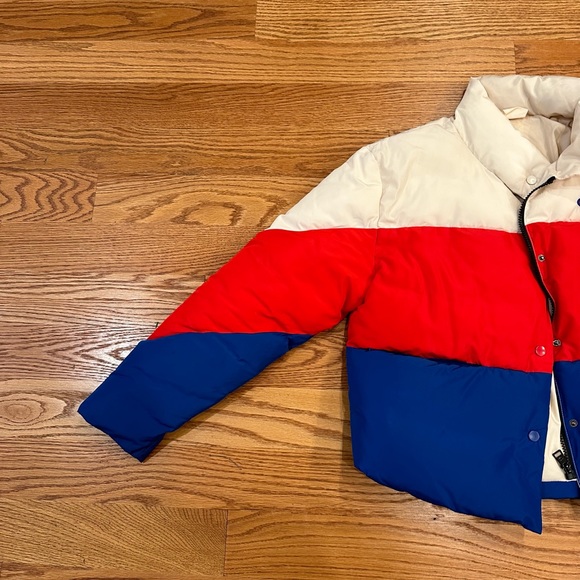 champion red white and blue puffer size xs - Picture 2 of 5